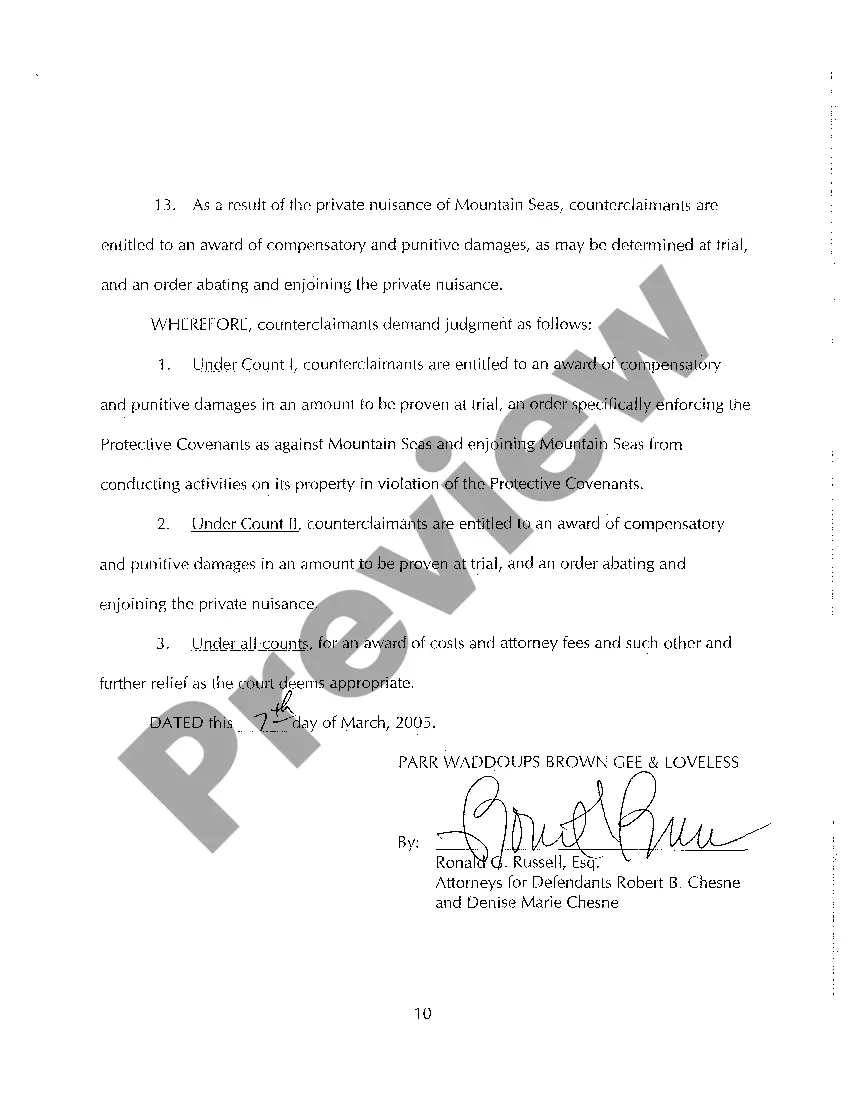 Preview A03 Amended Answer and Counterclaim