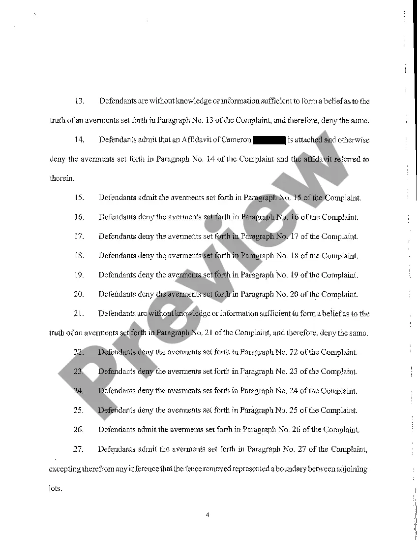 Preview A03 Answer, Counterclaim, Crossclaim, and Third-Party Claim