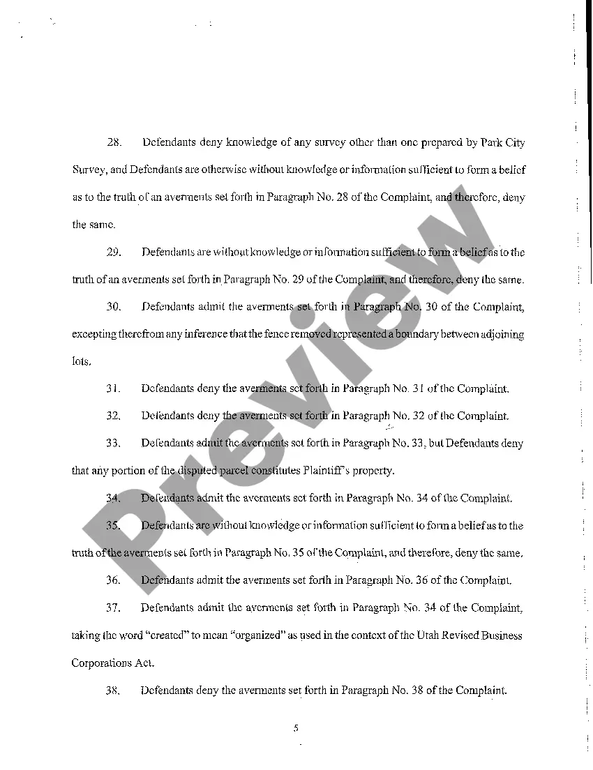 Preview A03 Answer, Counterclaim, Crossclaim, and Third-Party Claim