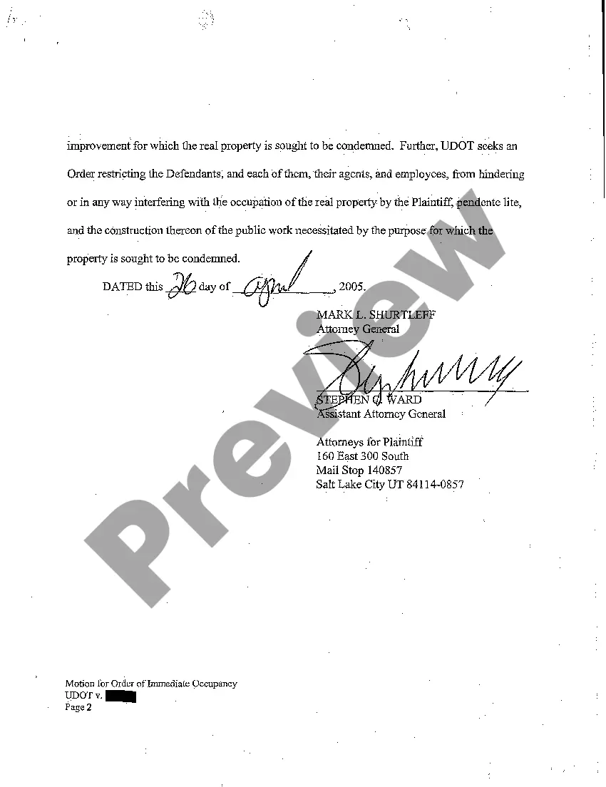 Get A04 Motion For Immediate Occupancy Preview A04 Motion For Immediate Occupancy