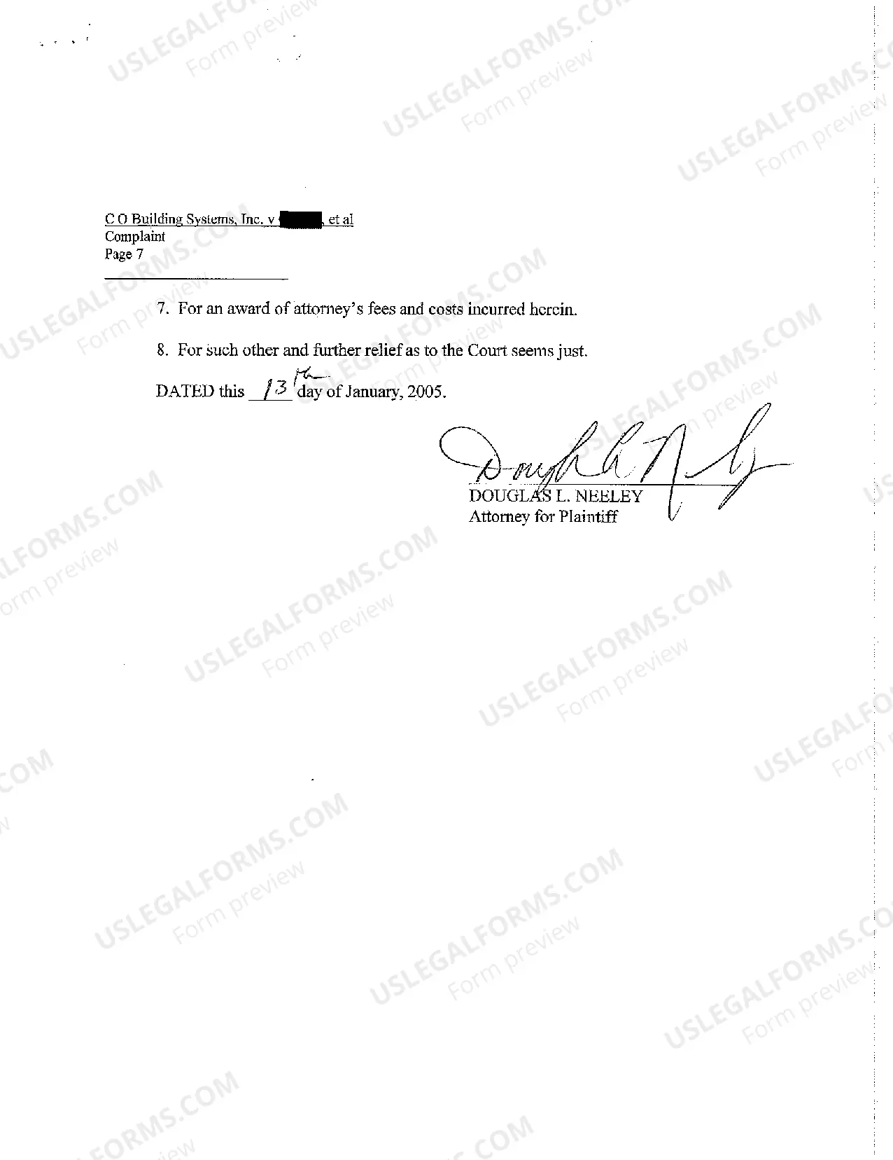 Preview A01 Complaint for Unpaid Debt for Construction Work