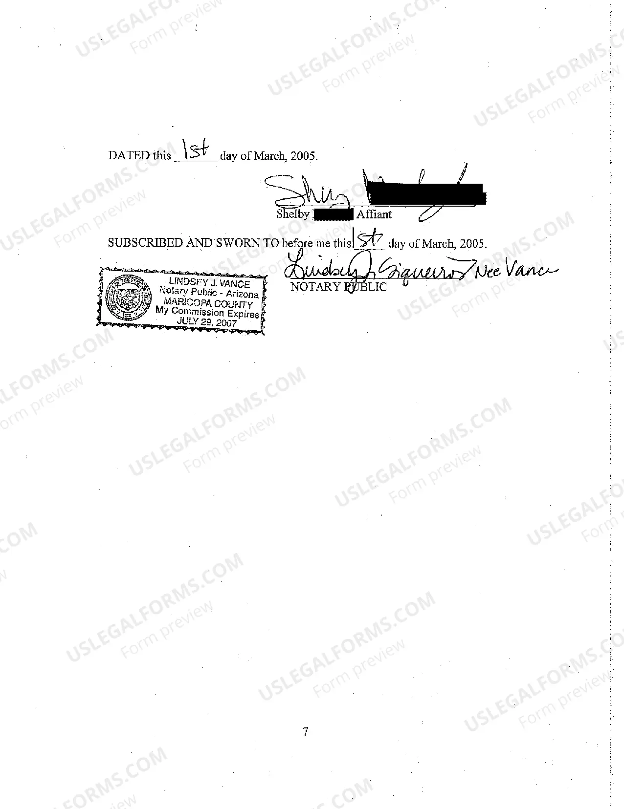 Preview A06 Affidavit