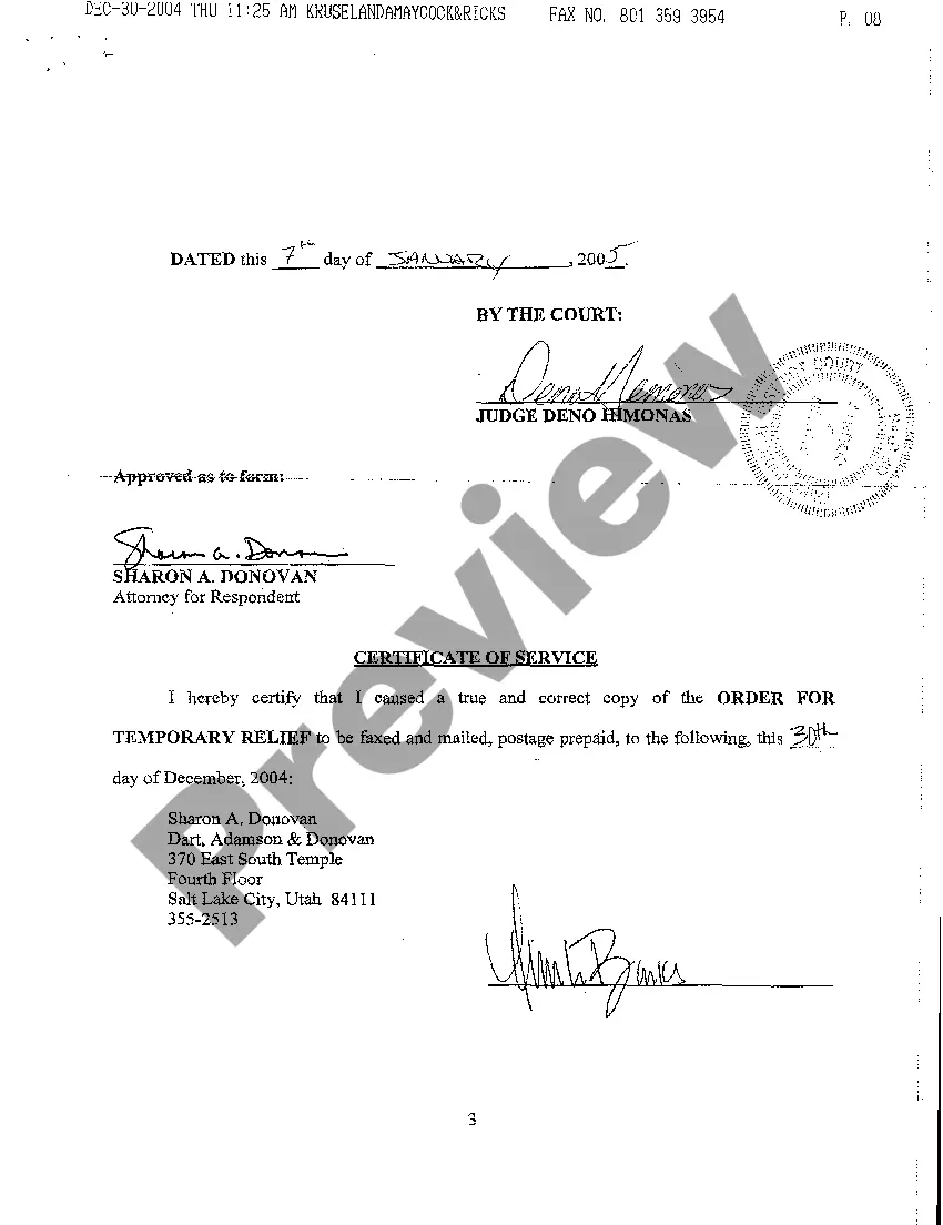 Get A08 Order For Temporary Relief Preview A08 Order For Temporary Relief