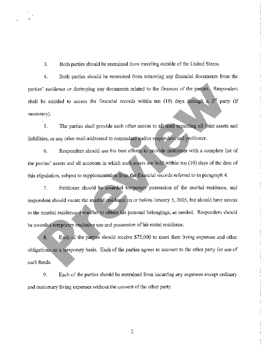 Preview A07 Stipulation For Temporary Relief