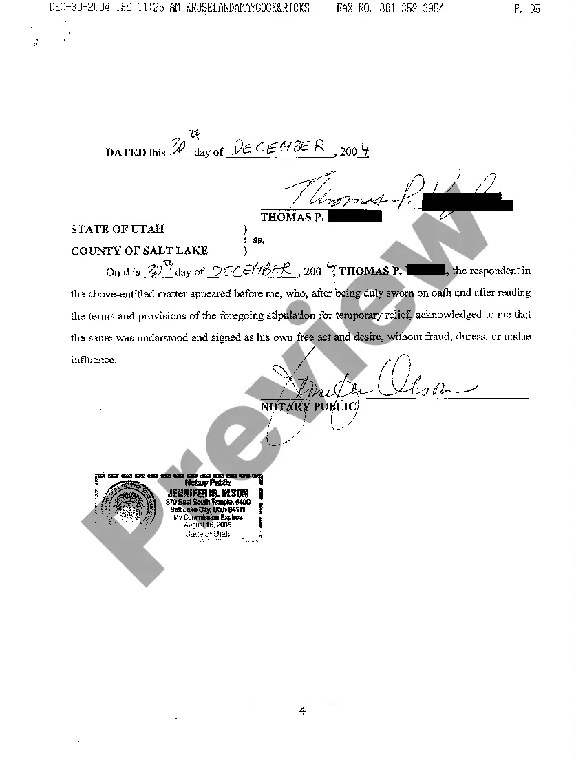 Preview A07 Stipulation For Temporary Relief