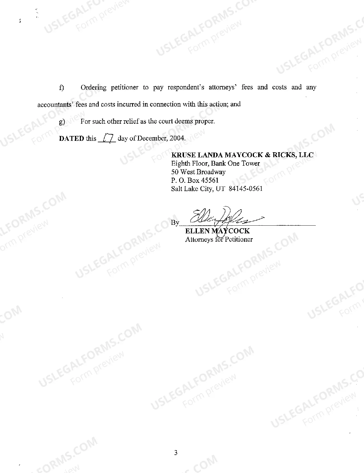 Preview A01 Petition For Divorce