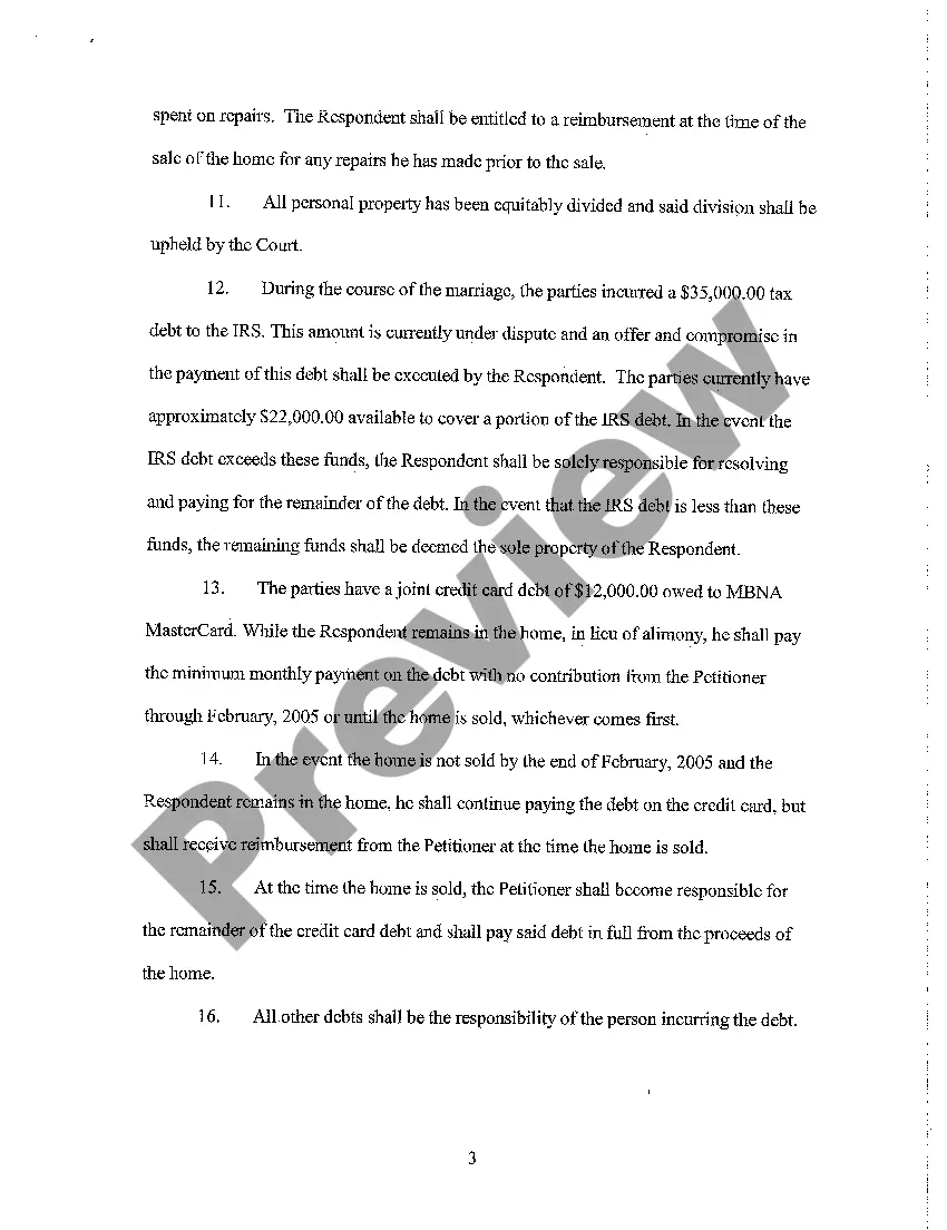 Preview A04 Order For Separate Maintenance