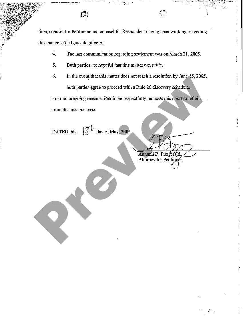 Preview A04 Response To Notice of Intent To Dismiss
