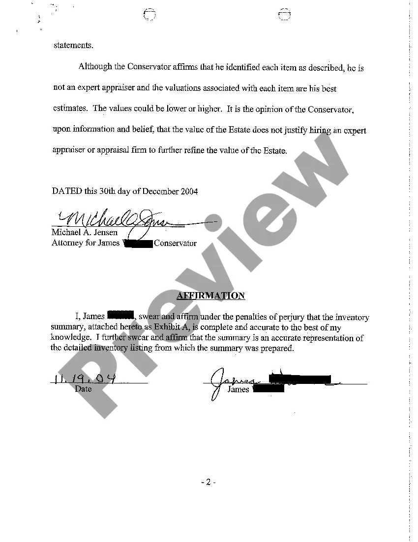 Preview A09 Conservator's Inventory