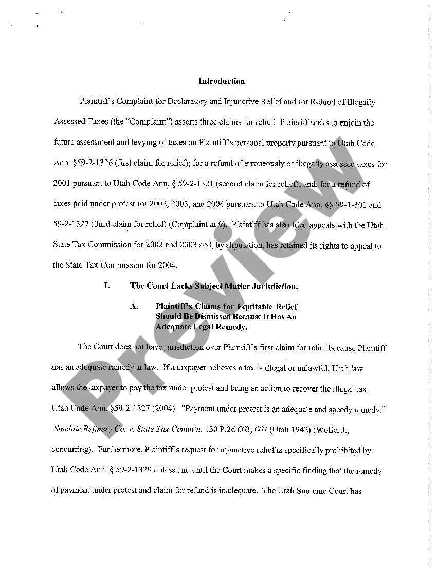 Preview A02 Memorandum In Support of Motion To Dismiss