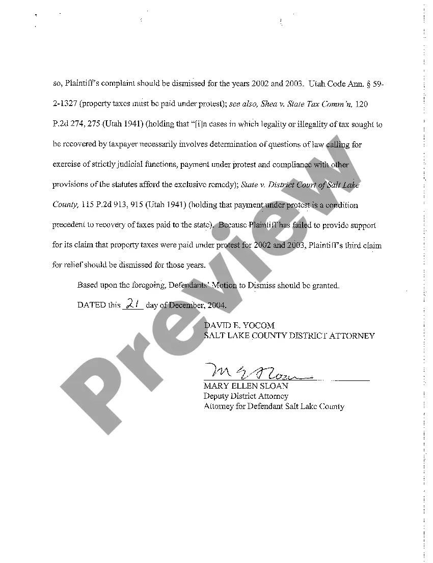 Preview A02 Memorandum In Support of Motion To Dismiss