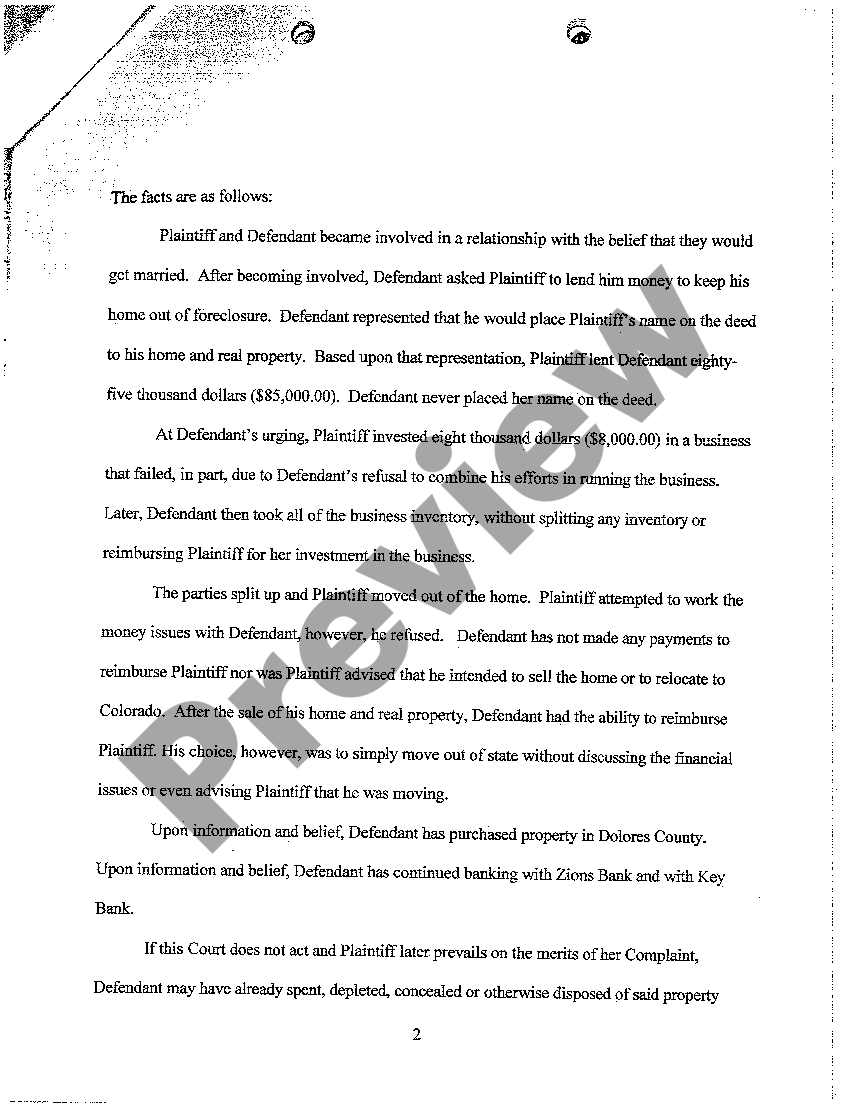 Utah Ex Parte Motion For Temporary Restraining Order US Legal Forms