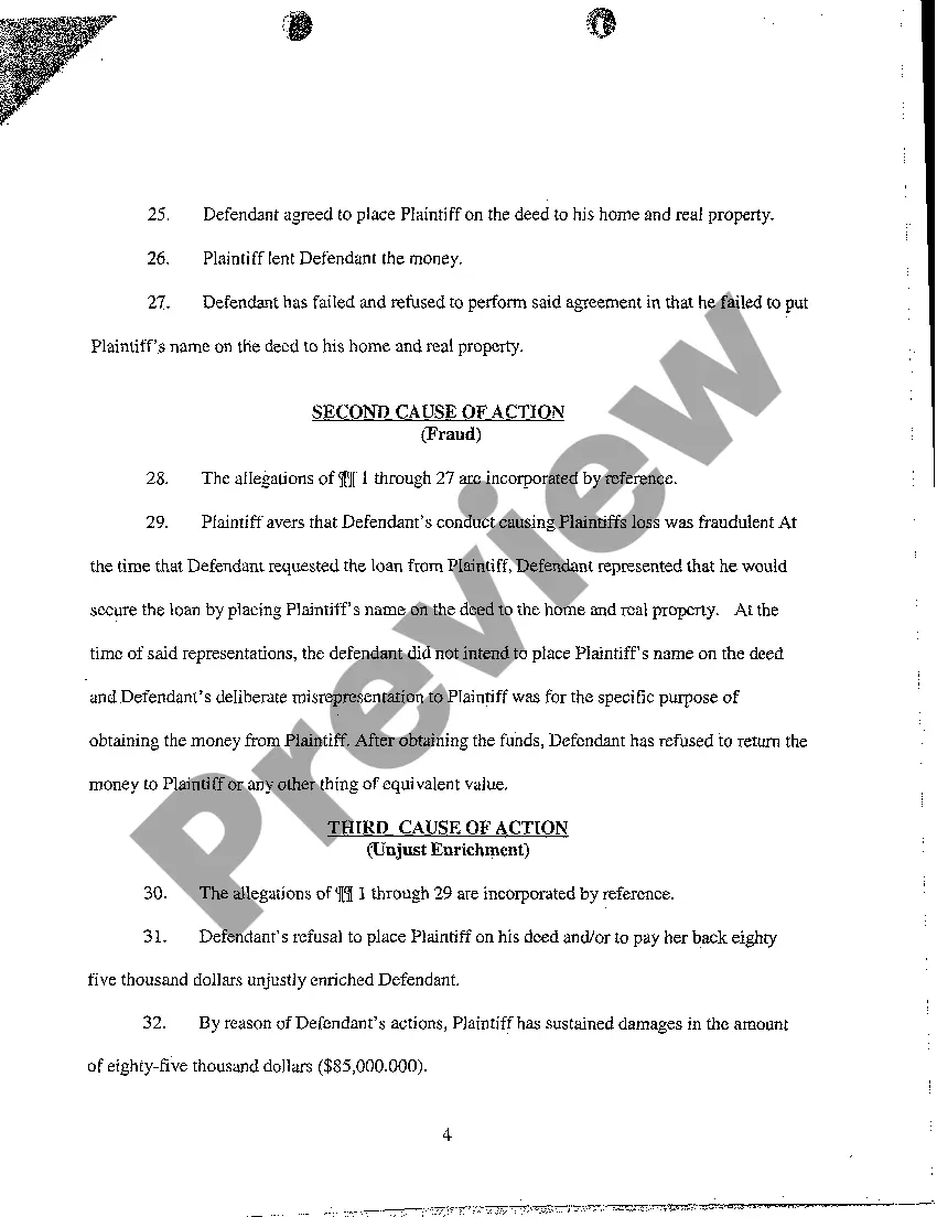 Preview A01 Verified Complaint for Breach of Contract