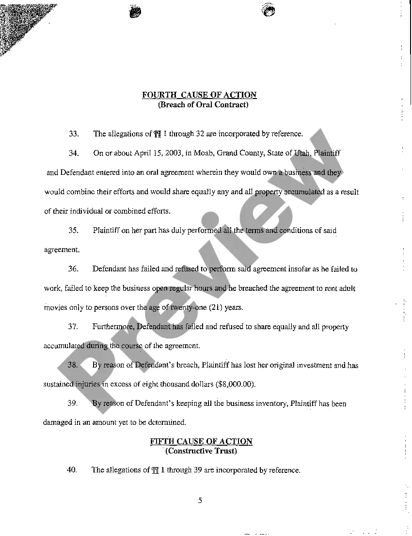 Preview A01 Verified Complaint for Breach of Contract