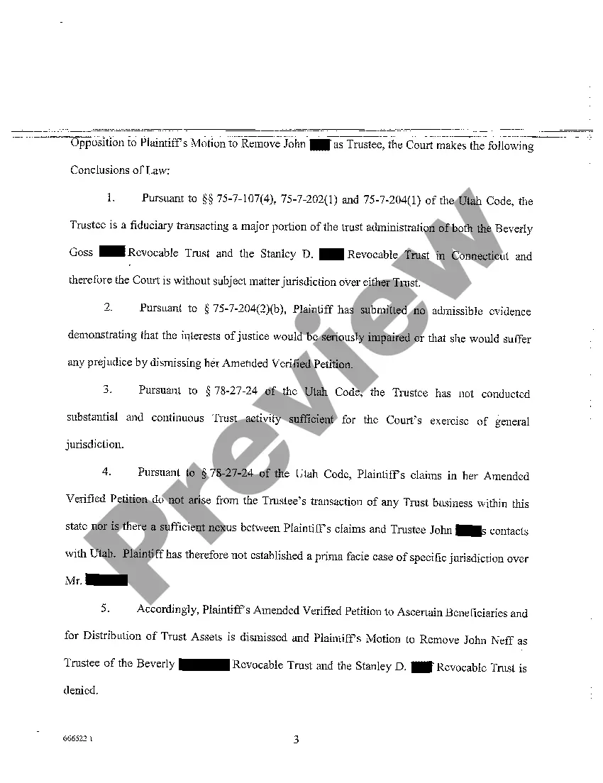 Preview A13 Findings of Fact, Conclusions of Law, and Order