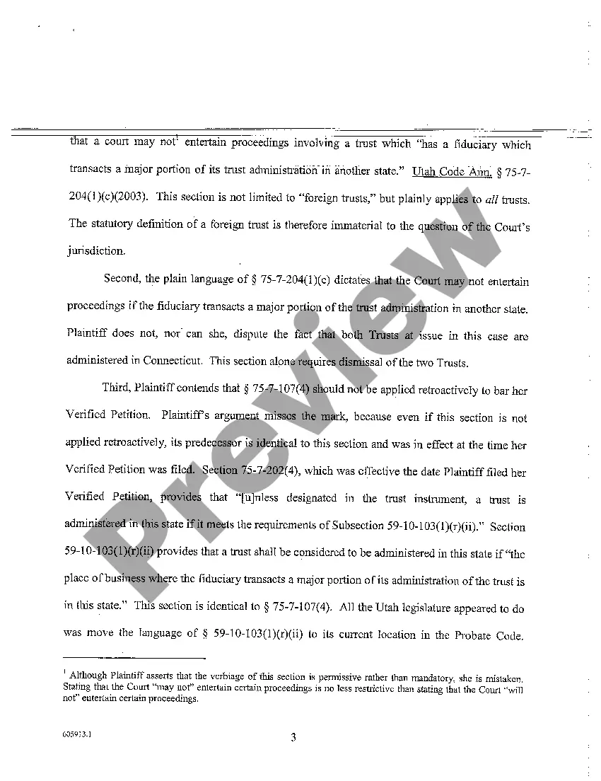 Get A10 Reply Memorandum In Support of Motion to Dismiss Amended Verified Petition to Ascertain Beneficiaries and Distribution of Trust Assets Preview A10 Reply Memorandum In Support of Motion to Dismiss Amended Verified Petition to Ascertain Beneficiaries and Distribution of Trust Assets