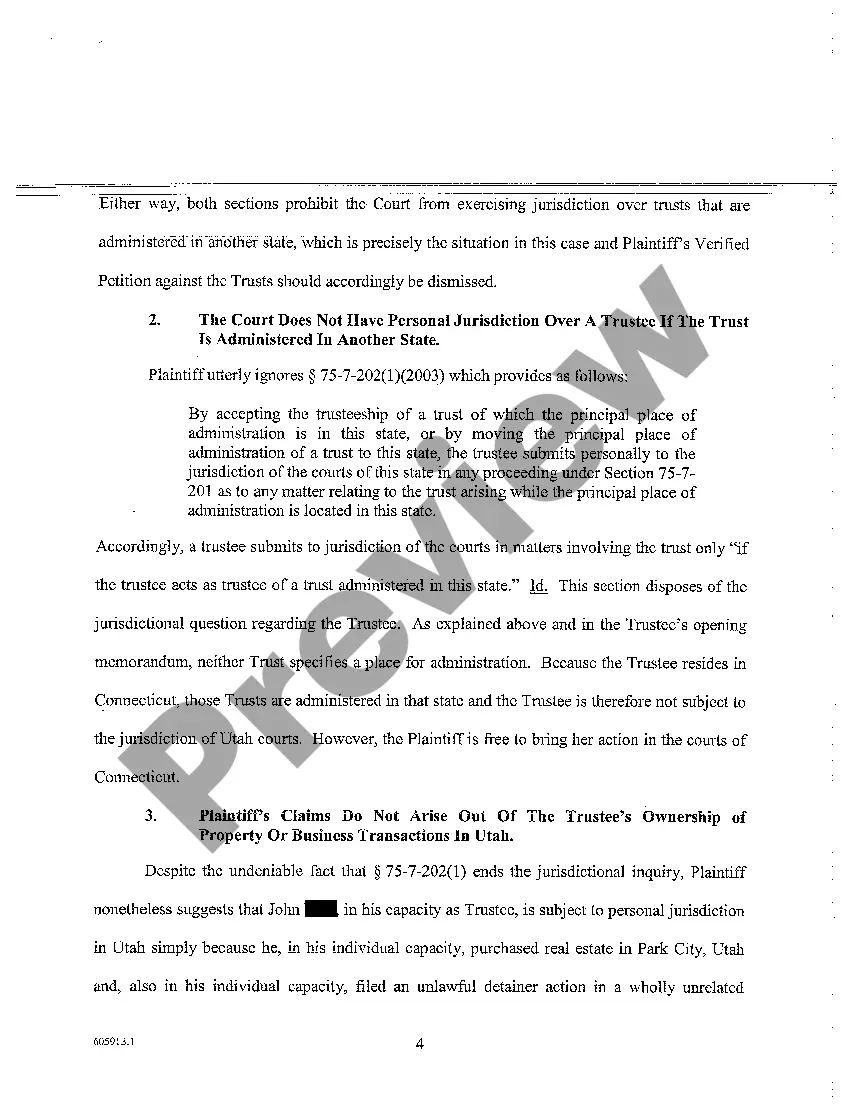 Get A10 Reply Memorandum In Support of Motion to Dismiss Amended Verified Petition to Ascertain Beneficiaries and Distribution of Trust Assets Preview A10 Reply Memorandum In Support of Motion to Dismiss Amended Verified Petition to Ascertain Beneficiaries and Distribution of Trust Assets