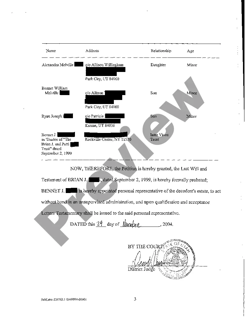 Preview A09 Formal Probate of Will and Appointment of Personal Representative