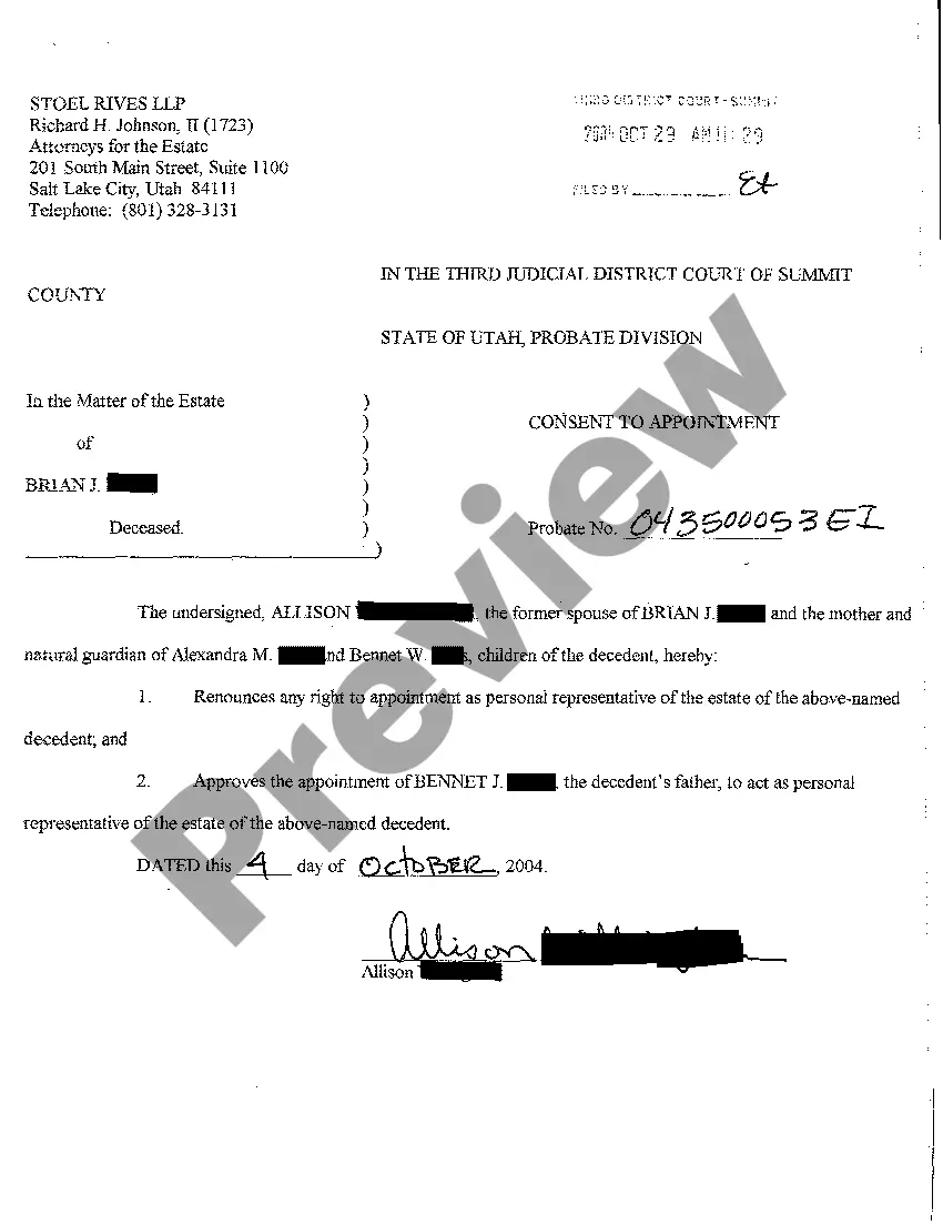 Preview A04 Consent to Appointment