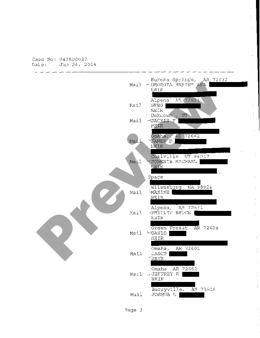 Preview A04 Notice of Application for Informal Probate of Will and Informal Appointment of Personal Representative