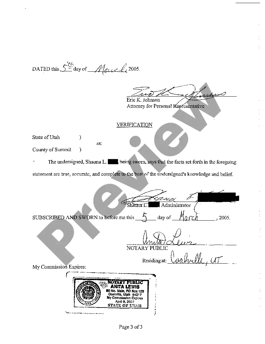 Get A08 Verified Statement Closing Small Estate Preview A08 Verified Statement Closing Small Estate