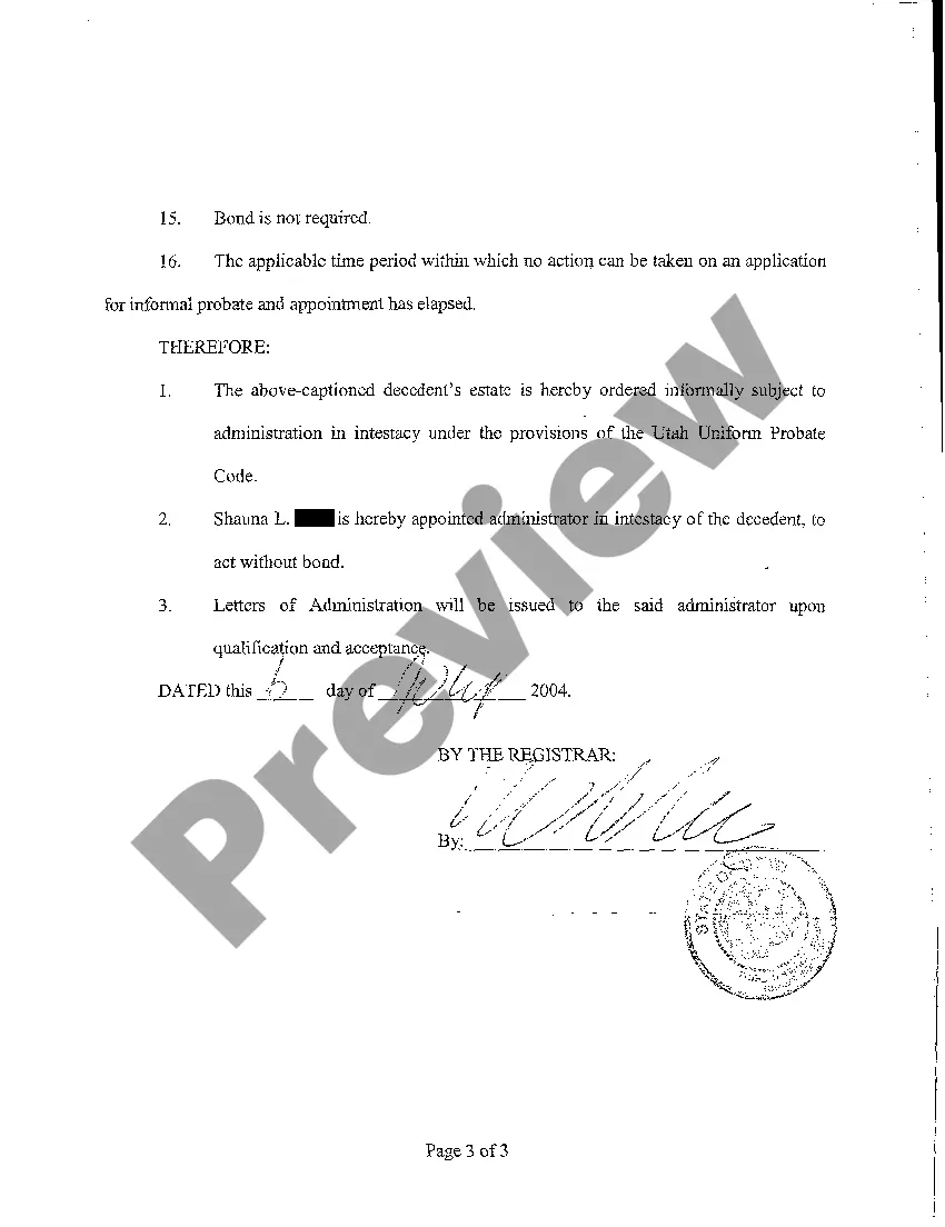 Preview A03 Statement of Informal Adjudication of Intestacy and Informal Appointment of Administration in Intestacy