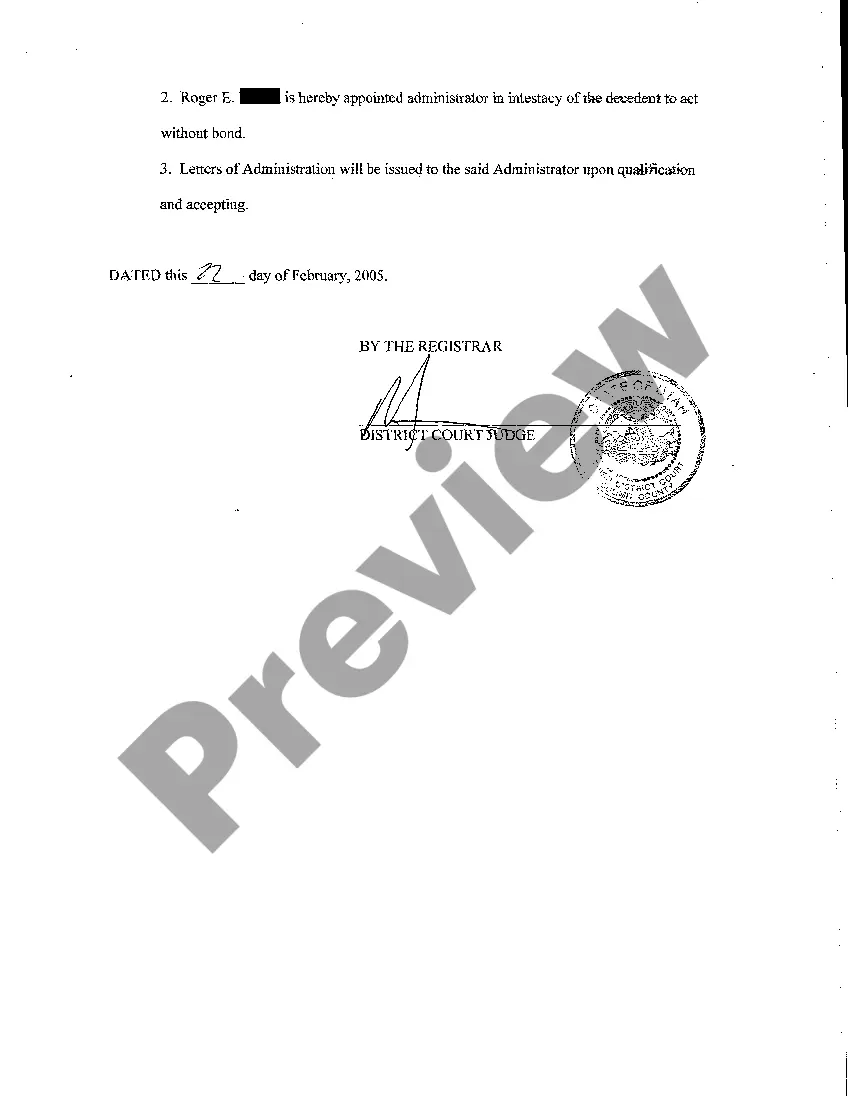 Preview A03 Statement of Informal Adjudication of Intestacy and Informal Appointment of Administrator in Intestacy