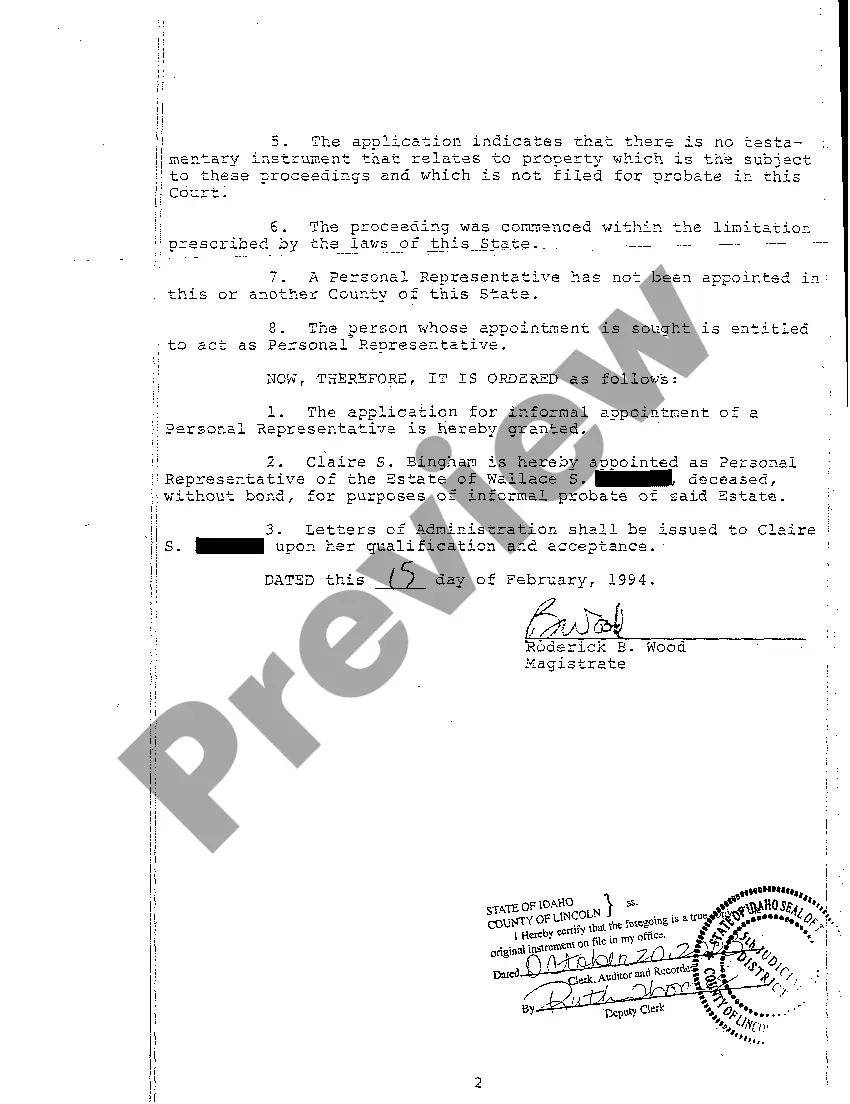 Get A04 Statement of Informal Appointment of Personal Representative Preview A04 Statement of Informal Appointment of Personal Representative