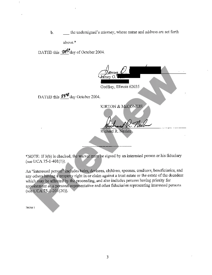 Preview A06 Waiver of Notice