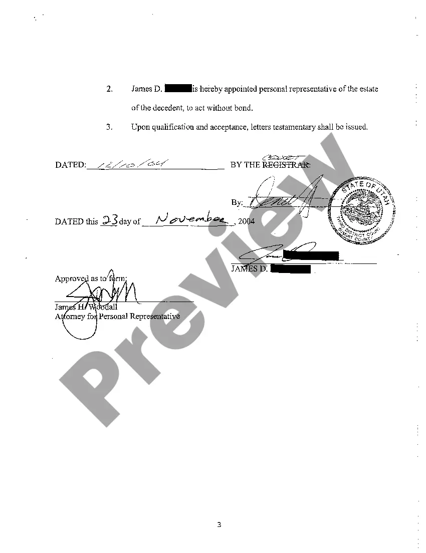 Preview A06 Statement of Informal Probate of Will and Informal Appointment of Personal Representative