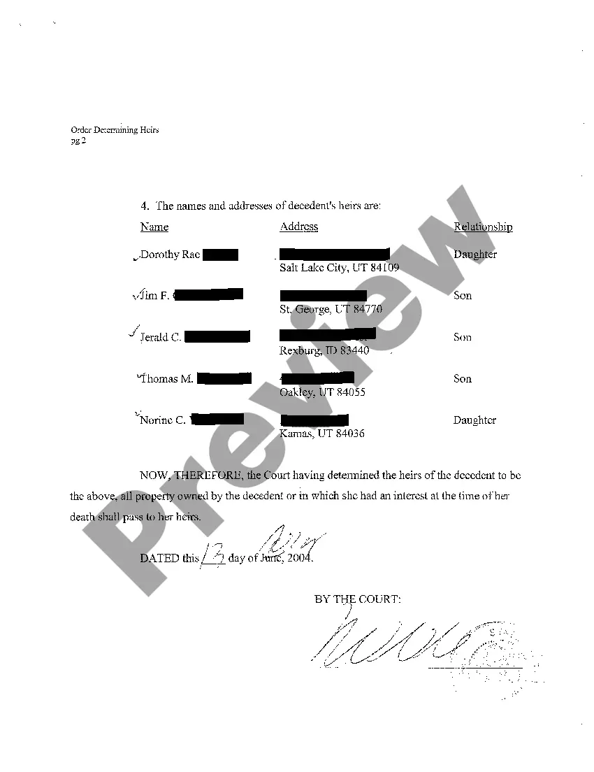 Preview A03 Order Determining Heirs