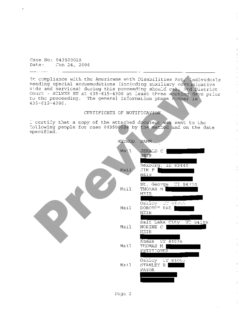 Preview A02 Notice of Informal Appointment of Determining Heirs