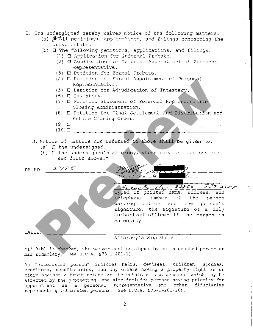 Preview A04 Waiver of Notice