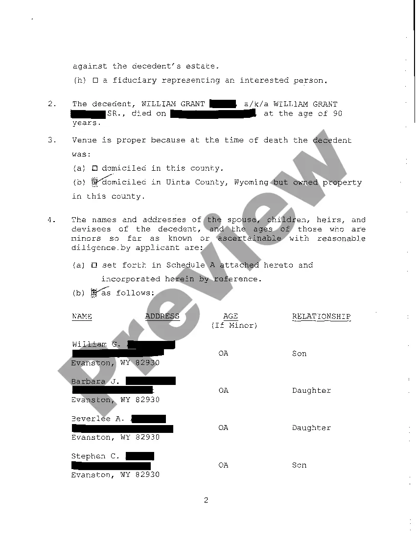 Get A03 Application for Informal Probate of Will and For Informal Appointment of Personal Representative Preview A03 Application for Informal Probate of Will and For Informal Appointment of Personal Representative