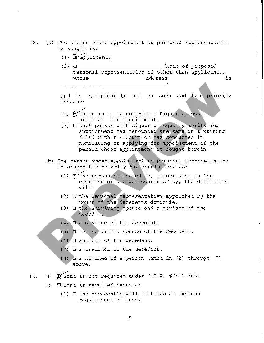 Get A03 Application for Informal Probate of Will and For Informal Appointment of Personal Representative Preview A03 Application for Informal Probate of Will and For Informal Appointment of Personal Representative