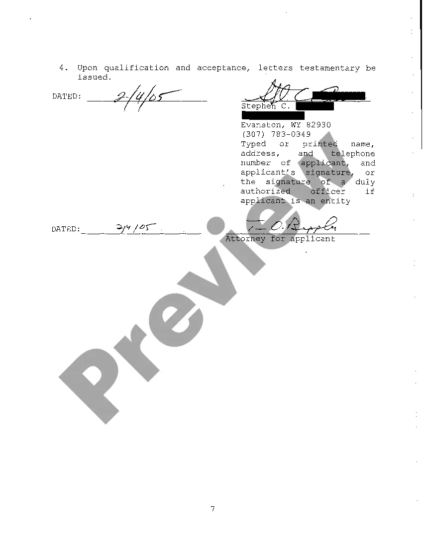 Get A03 Application for Informal Probate of Will and For Informal Appointment of Personal Representative Preview A03 Application for Informal Probate of Will and For Informal Appointment of Personal Representative