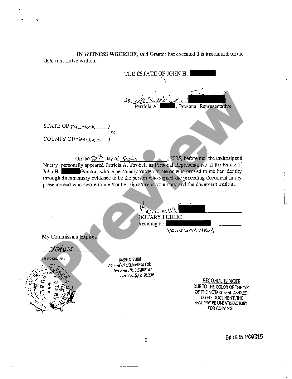 Utah Deed Of Distribution By Personal Representative Personal Representative Deed Utah Us 5678