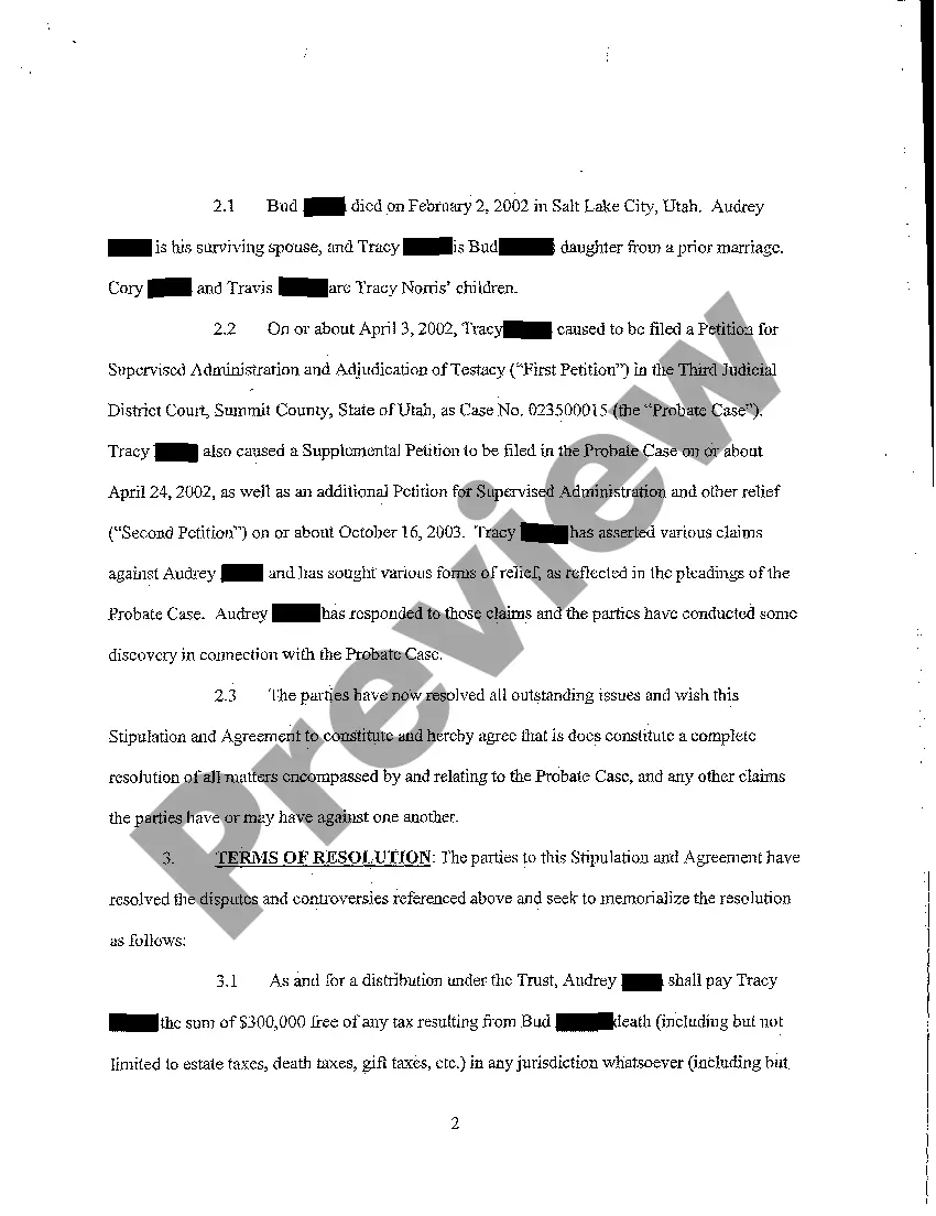 Preview A24 Stipulation for Release of Claims and Withdrawal of Petitions, and Settlement Agreement