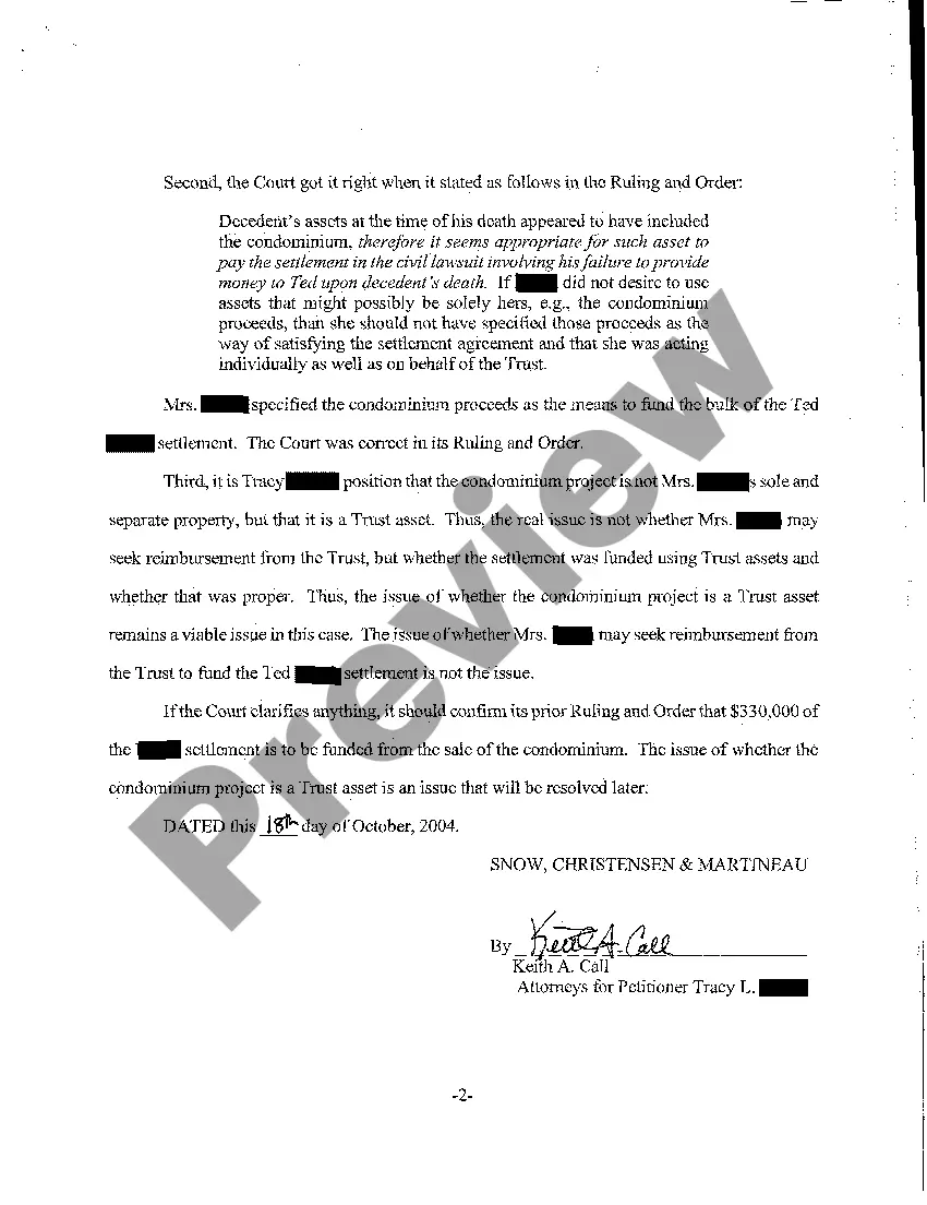 Preview A22 Response to Motion for Clarification of Ruling and Order