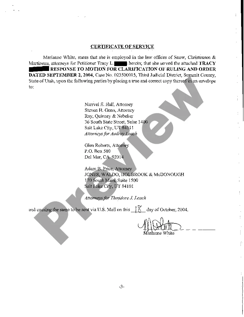 Preview A22 Response to Motion for Clarification of Ruling and Order