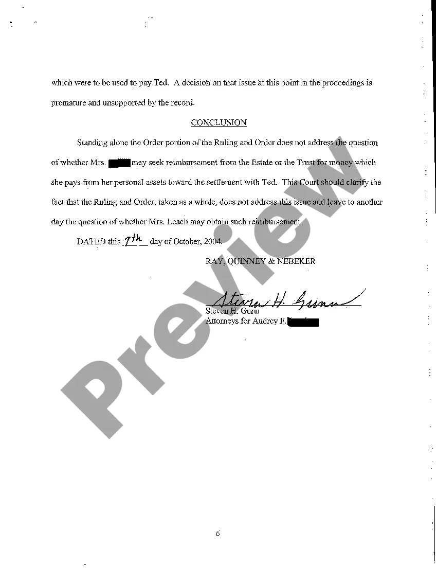 Preview A21 Memorandum of Points and Authorities in Support of Motion for Clarification of Ruling and Order