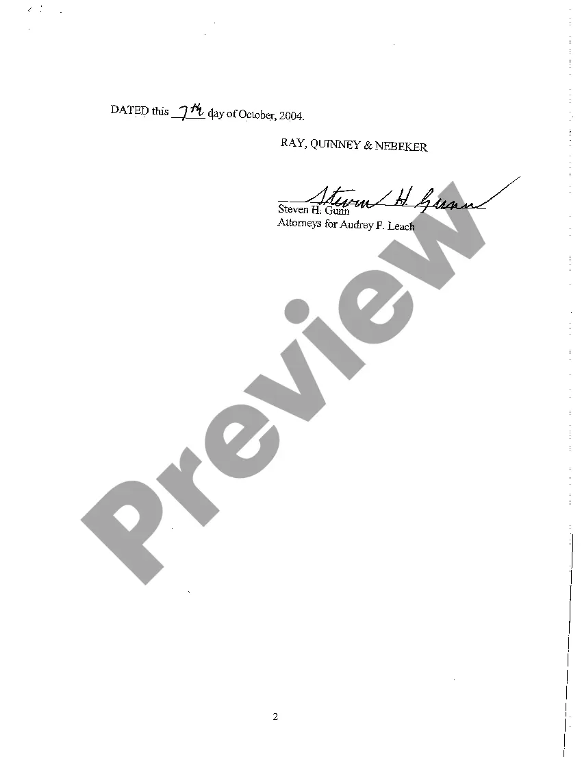 Preview A20 Motion for Clarification of Ruling and Order Dated Sept. 2, 2004