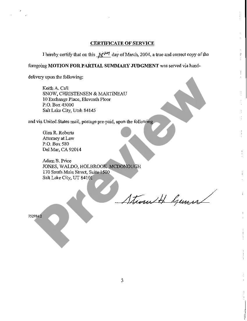 Get A16 Motion for Partial Summary Judgment Preview A16 Motion for Partial Summary Judgment