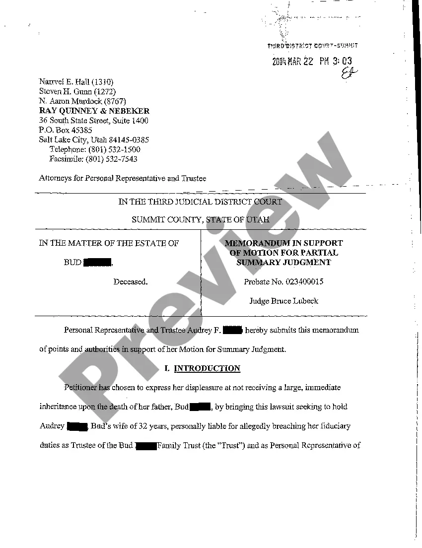 Get A16 Motion for Partial Summary Judgment Preview A16 Motion for Partial Summary Judgment