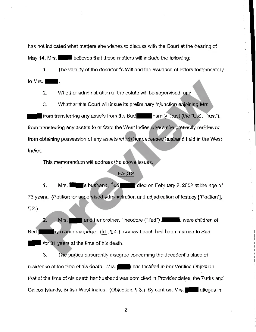 Preview A10 Memorandum of Points and Authorities in Support of Objection and Counter Petition