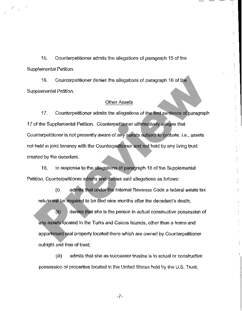 Preview A09 Objections to Supplemental Petition