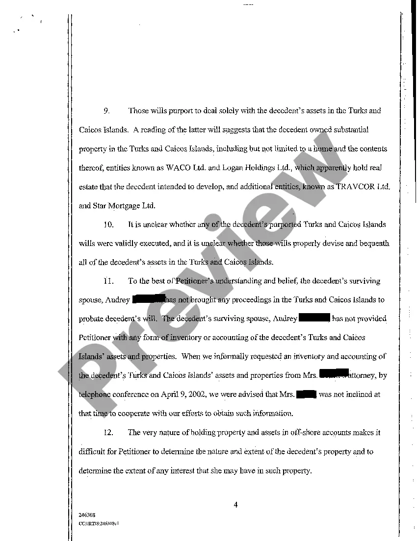 Preview A07 Supplemental Petition for Supervised Administration and Adjudication of Testacy, and For Production of Testamentary Documents