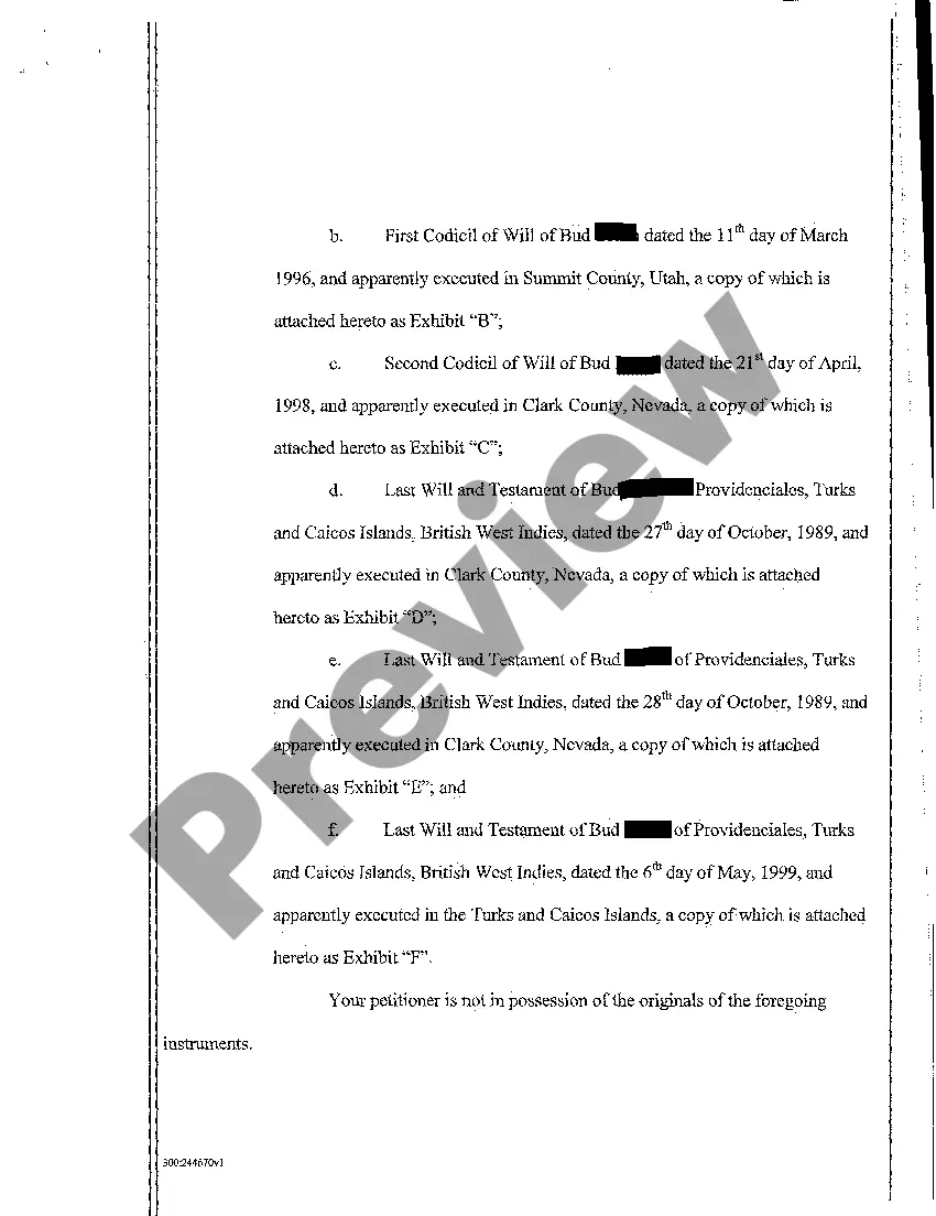 Preview A05 Petition for Supervised Administration and Adjudication of Testacy