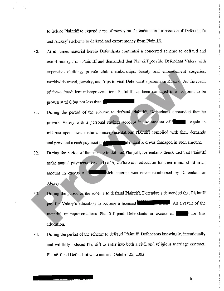 Preview A02 Amended Complaint - Fraud - Misrepresentation and Conspiracy to Commit Fraud