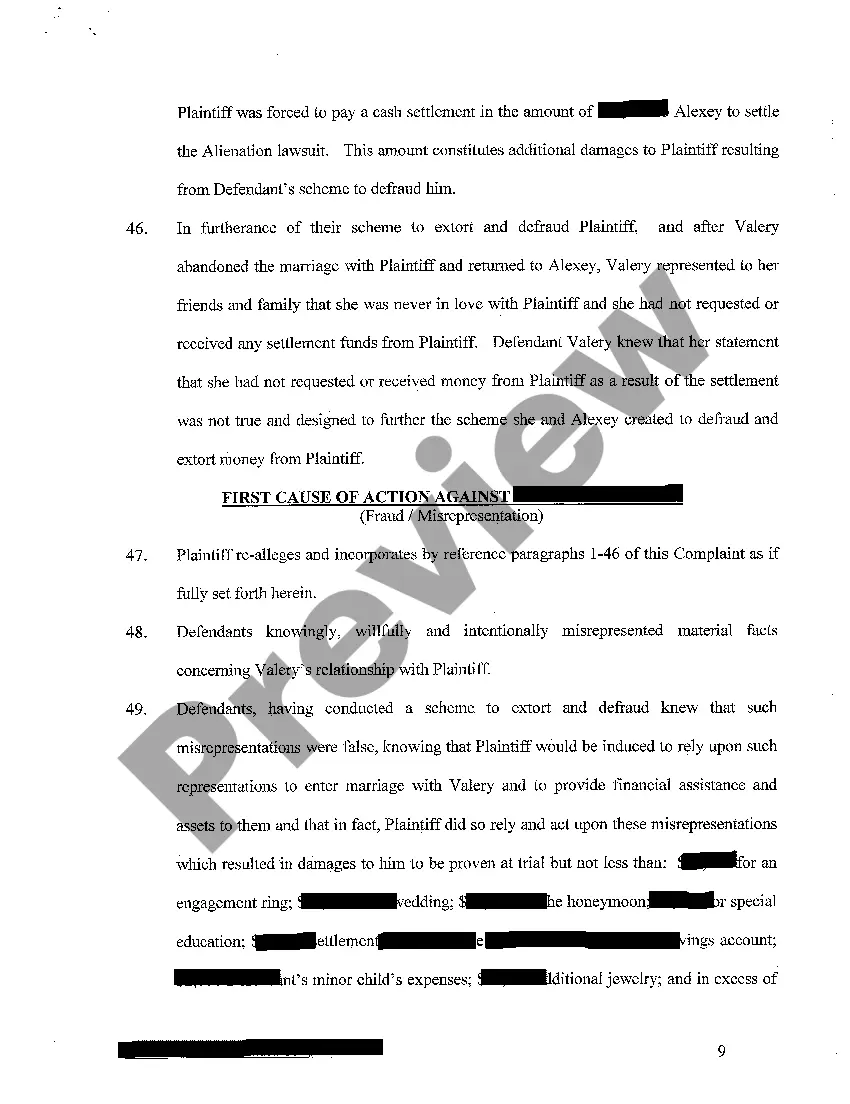 Preview A02 Amended Complaint - Fraud - Misrepresentation and Conspiracy to Commit Fraud